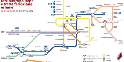 Napoli ขนส่งแผนที่